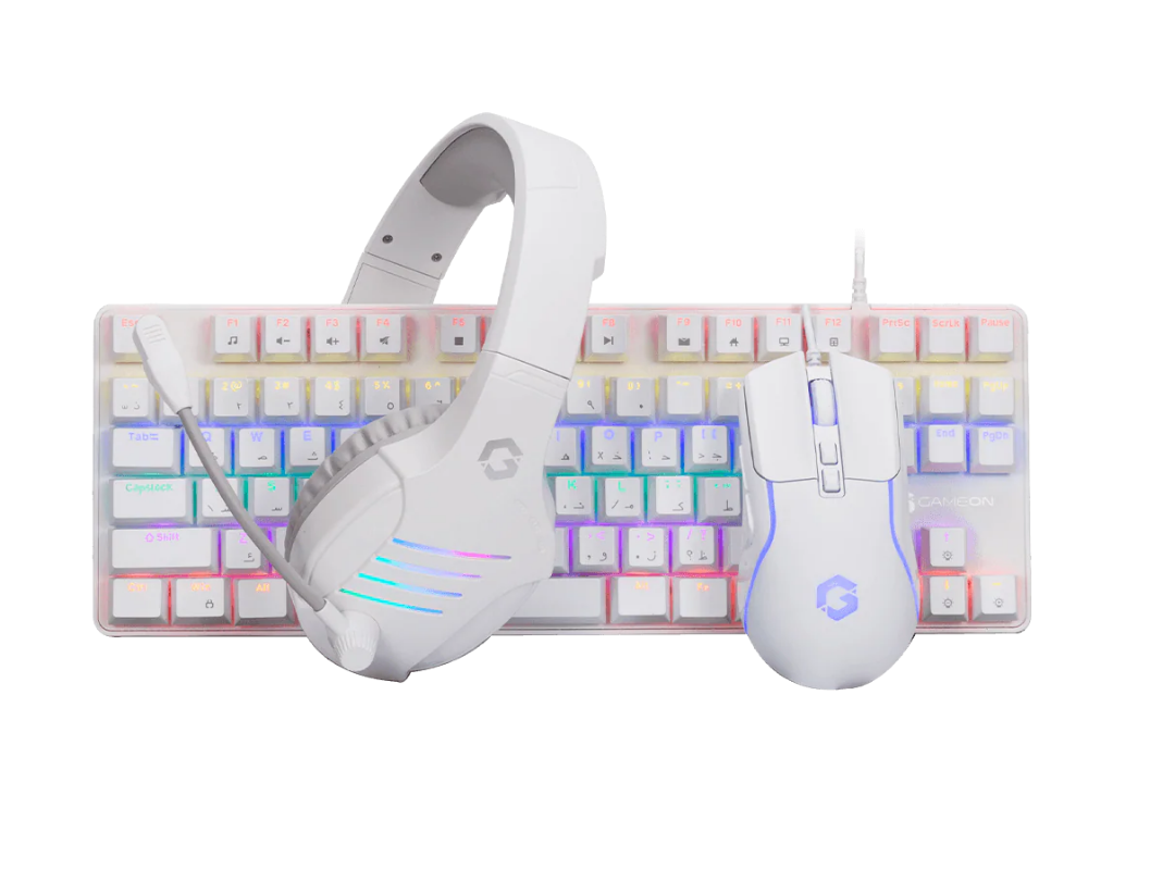 GAMEON Viper XA RGB Gaming Bundle – White (4-in-1 Set) | Qatar GAMEON Viper XA RGB Gaming Bundle – White (4-in-1 Set) | Qatar